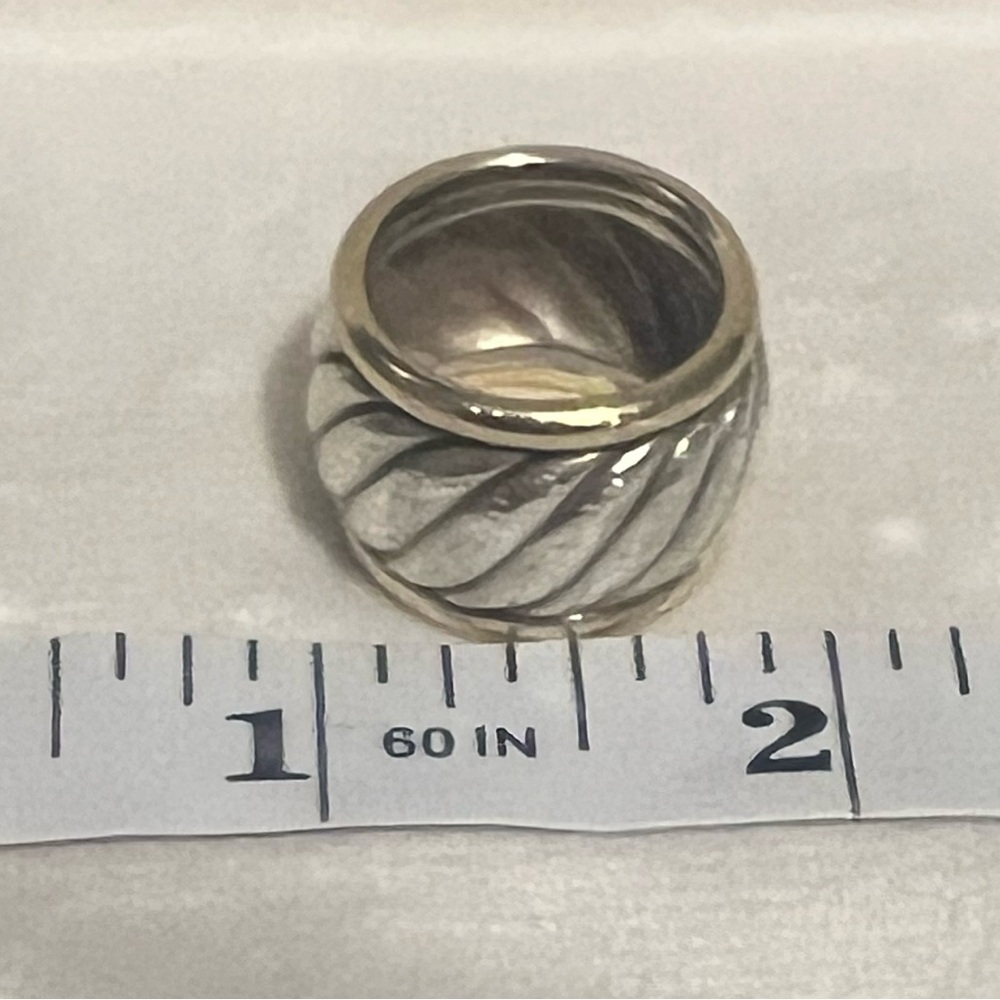 David Yurman Cigar Cable Thoroughbred wide Ring. Size 7.  Beautiful find! - Picture 11 of 12
